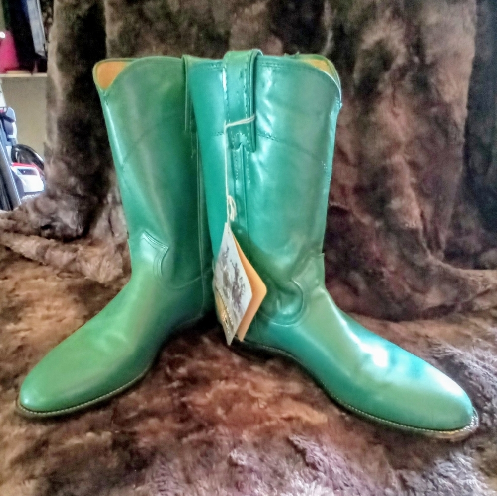 Woman's Justin Original Roper's - Teal - Sz 8B